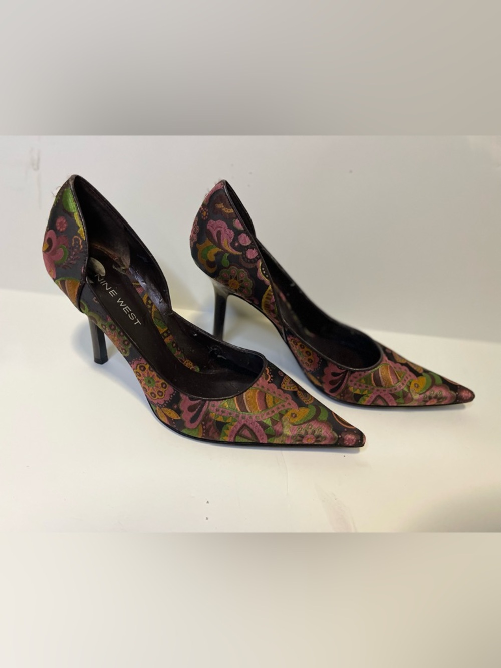 Nine West Multicolor Floral Pointed-Toe Pumps